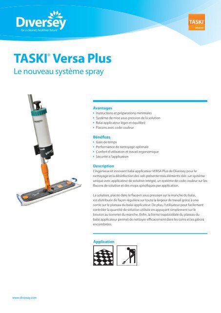 TASKI VersaPlus 2.0 Tool 1pc - 60 cm - Balai spray-applicateur TASKI  VersaPlus 2.0