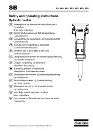 Safety and operating instructions Hydraulic breaker - AL Del-Pin A/S