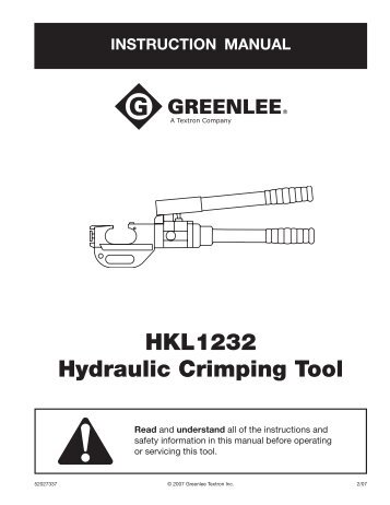 HKL1232 Hydraulic Crimping Tool - CableOrganizer.com