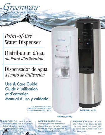 Water Dispenser Distributeur d'eau - Greenway Water Technology