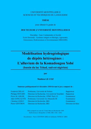 L'alluvium de la Komadougou Yobé - HydroSciences Montpellier