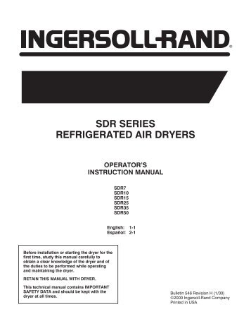 SDR7-50 Manual - eCompressedair