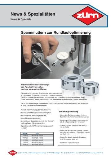 News & Spezialitäten - Zuern-tools.de