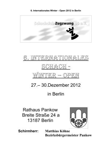 Winter – Open - Schachclub Zugzwang 95 e.V.