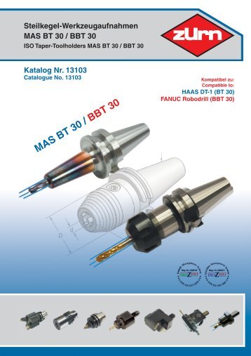 Steilkegel-Werkzeugaufnahmen MAS BT 30 / BBT 30 - Zuern-tools.de