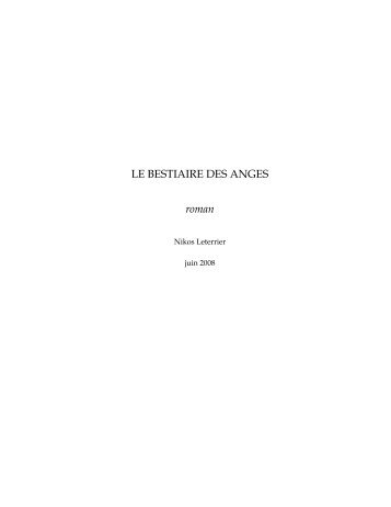 LE BESTIAIRE DES ANGES roman - Terre Seconde