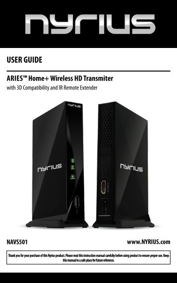 USER GUIDE ARIES™ Home+ Wireless HD Transmiter