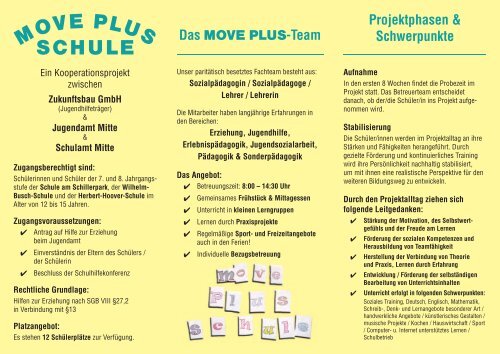 Faltblatt MOVE Plus Schule - Zukunftsbau GmbH
