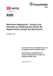 Bahnstrom Regenerativ - Analyse und Konzepte zur Erhöhung des ...