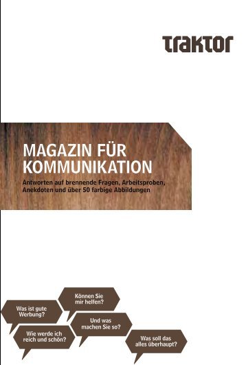 MAGAZIN FÜR KOMMUNIKATION - Traktor im Netz