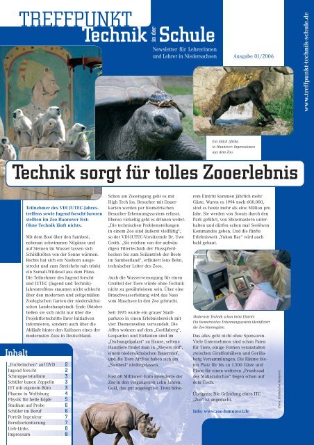 Ausgabe 01/2006 - Treffpunkt Technik in der Schule
