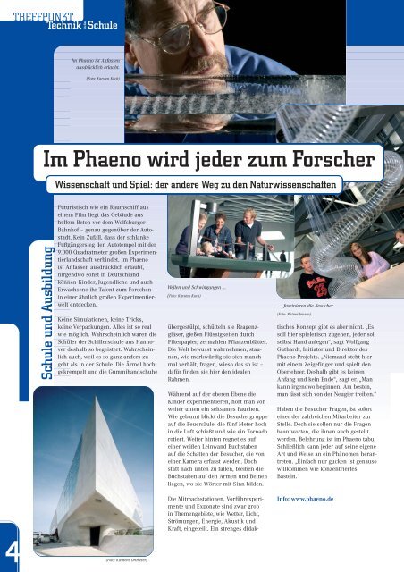 Ausgabe 01/2006 - Treffpunkt Technik in der Schule