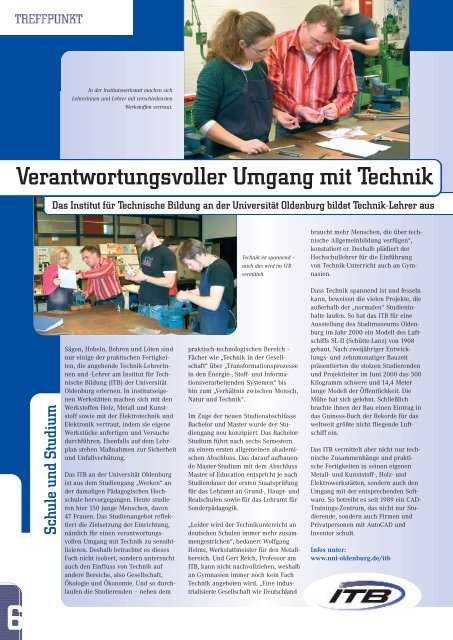 Ausgabe 02/2006 - Treffpunkt Technik in der Schule