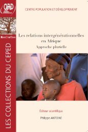 Les relations intergénérationnelles en Afrique - CEPED