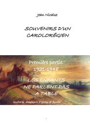 souvenirs d'un carolorégien les enfants ne parlent pas a table