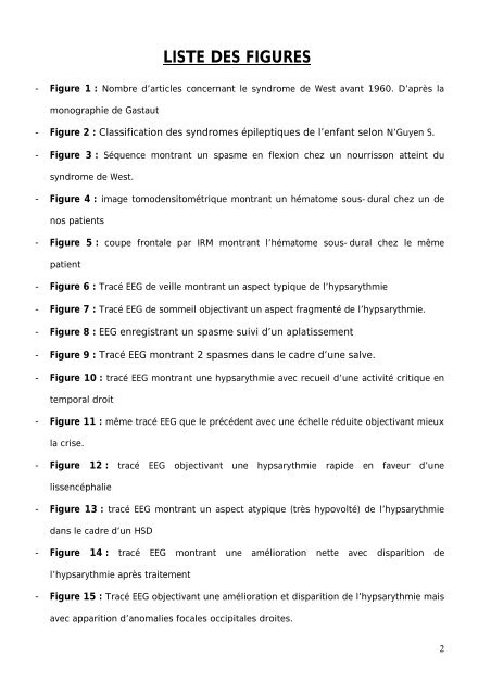 LE SYNDROME DE WEST - Faculté de Médecine et de Pharmacie ...