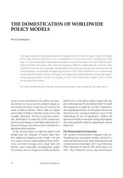 THE DOMESTICATION OF WORLDWIDE POLICY MODELS