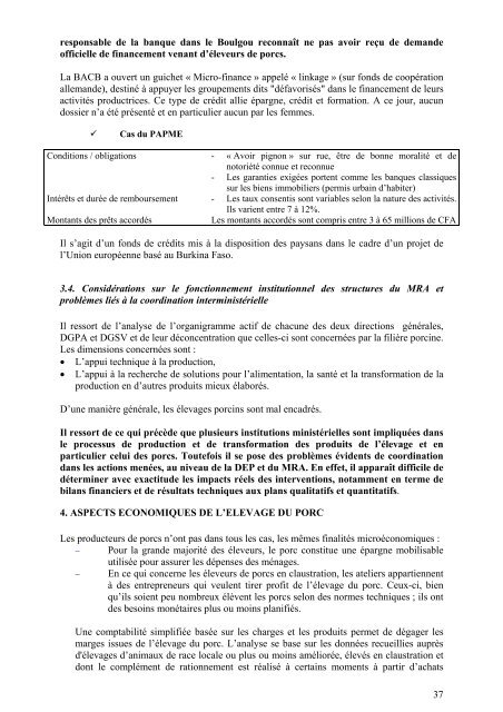 diagnostic de la filiere porcine au burkina faso - Le Hub Rural