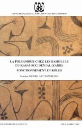 La polyandrie chez les Bashilele du Kasaï occidental (Zaïre) - CEPED