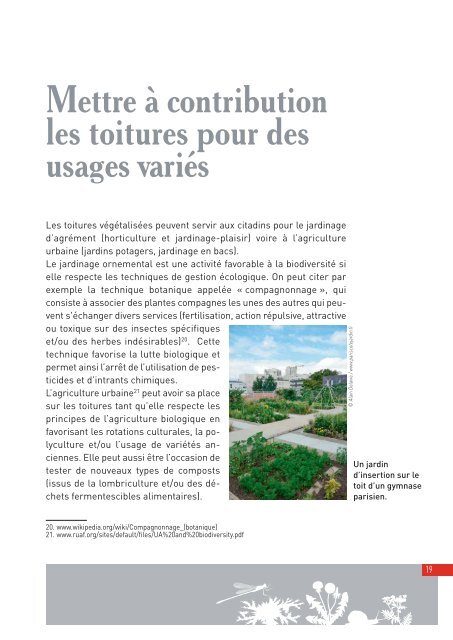 Réaliser des toitures végétalisées favorables à la ... - Natureparif