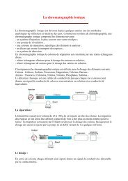 La chromatographie ionique - ENSEGID