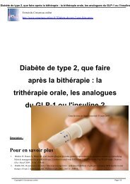 la trithérapie orale, les analogues du GLP-1 ou l'insuline