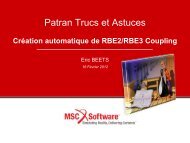RBE2 COUPLING - MSC Software