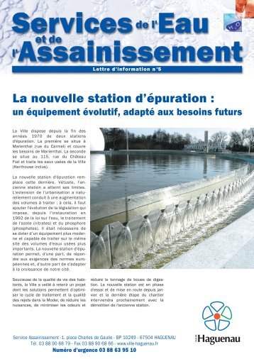 La nouvelle station d'épuration : - Haguenau