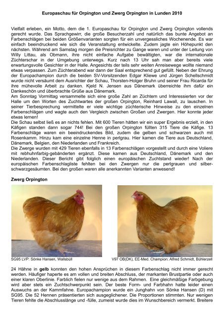 Bericht Lunden 2010.pdf - SV Zwerg-Orpington