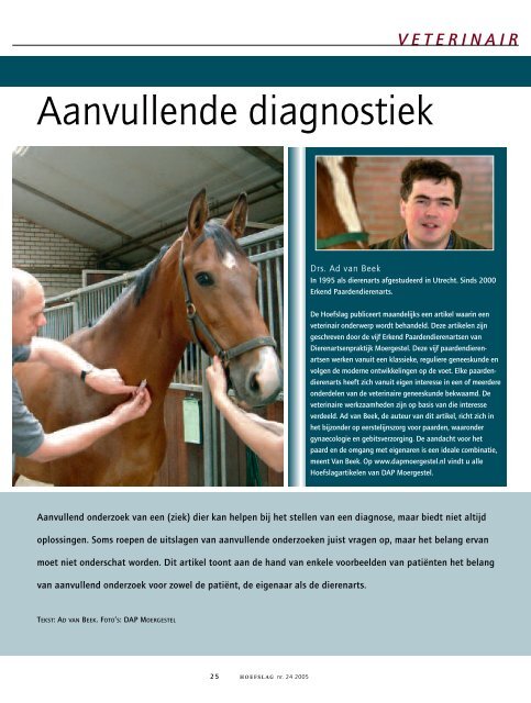 Aanvullende diagnostiek - Dierenartsenpraktijk Moergestel