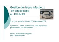 Gestion du risque infectieux en endoscopie - CLIN Sud-Ouest