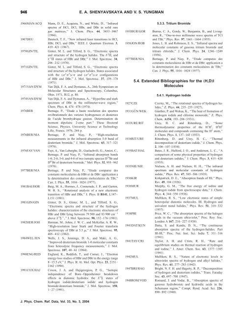 NIST-JANAF Thermochemical Tables. III. Diatomic Hydrogen Halide ...