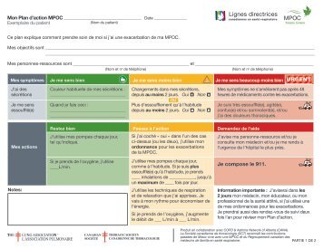 Mise à jour: Plan d'action MPOC - Canadian Respiratory Guidelines