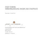 STADT ZWIESEL VERKEHRSLENKUNG ANGER UND STADTPLATZ