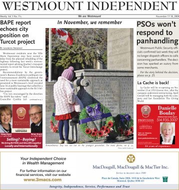 November 16 - Westmount Independent