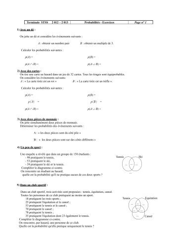 Exercices - Daniel Botton