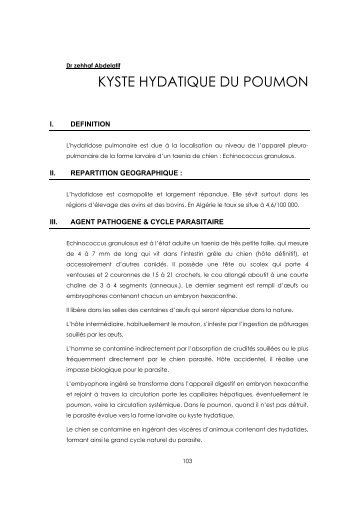 KYSTE HYDATIQUE DU POUMON