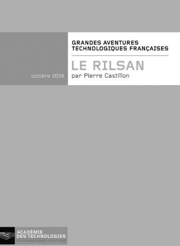 II. Bref historique du Rilsan - Academie des technologies