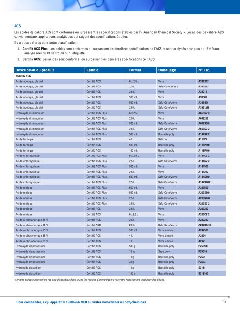 Produits chimiques pour techniques analytiques - Fisher Scientific