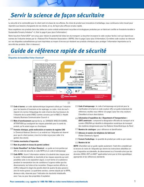 Produits chimiques pour techniques analytiques - Fisher Scientific