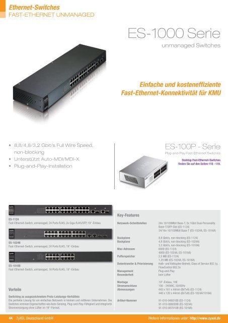 ZyXEL Gesamtprogramm 2008