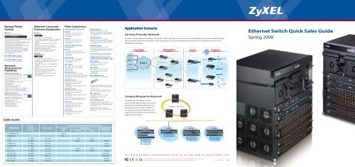Ethernet Switch Quick Sales Guide - ZyXEL