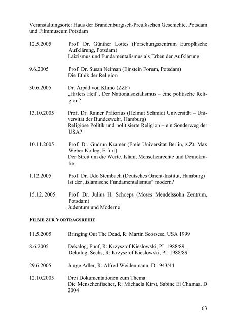 Tätigkeitsbericht 2004-05 (PDF) - Zentrum für Zeithistorische ...