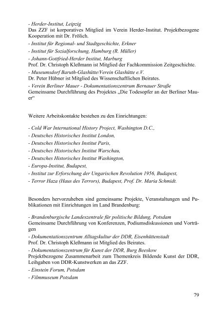 Tätigkeitsbericht 2004-05 (PDF) - Zentrum für Zeithistorische ...