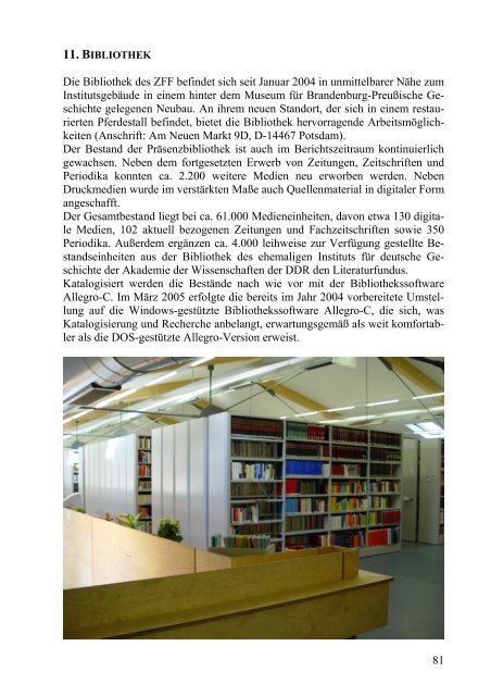 Tätigkeitsbericht 2004-05 (PDF) - Zentrum für Zeithistorische ...