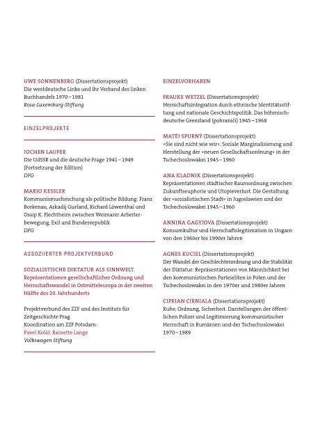 Jahresbericht 2009 (PDF) - Zentrum für Zeithistorische Forschung ...