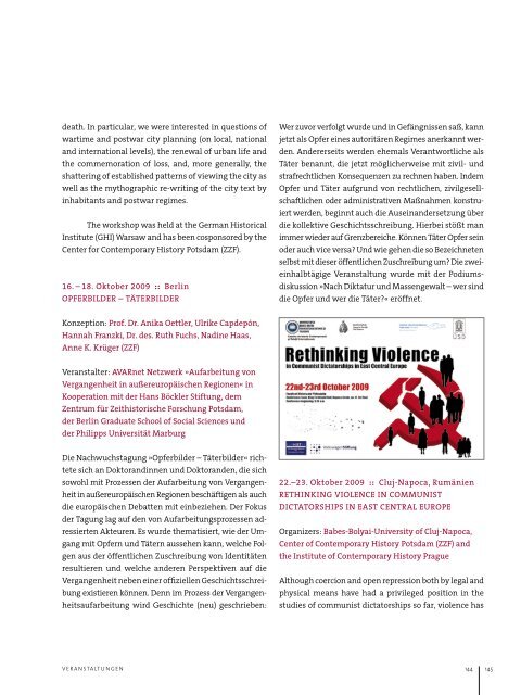 Jahresbericht 2009 (PDF) - Zentrum für Zeithistorische Forschung ...