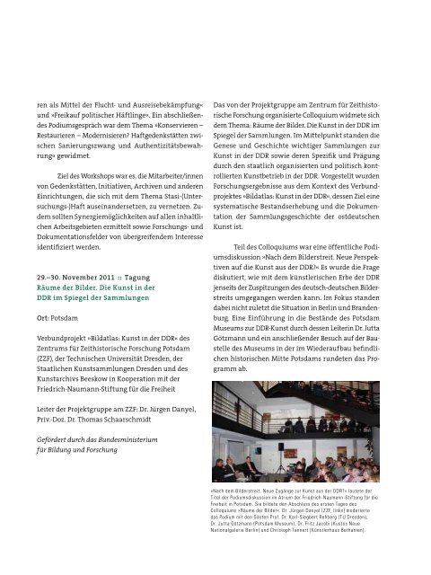 Jahresbericht 2011 (PDF) - Zentrum für Zeithistorische Forschung ...