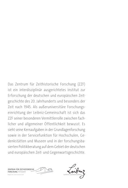 Jahresbericht 2011 (PDF) - Zentrum für Zeithistorische Forschung ...