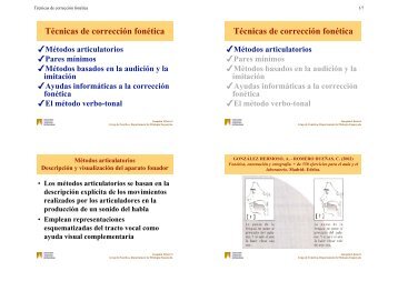 Técnicas de corrección fonética - Grup de Fonètica